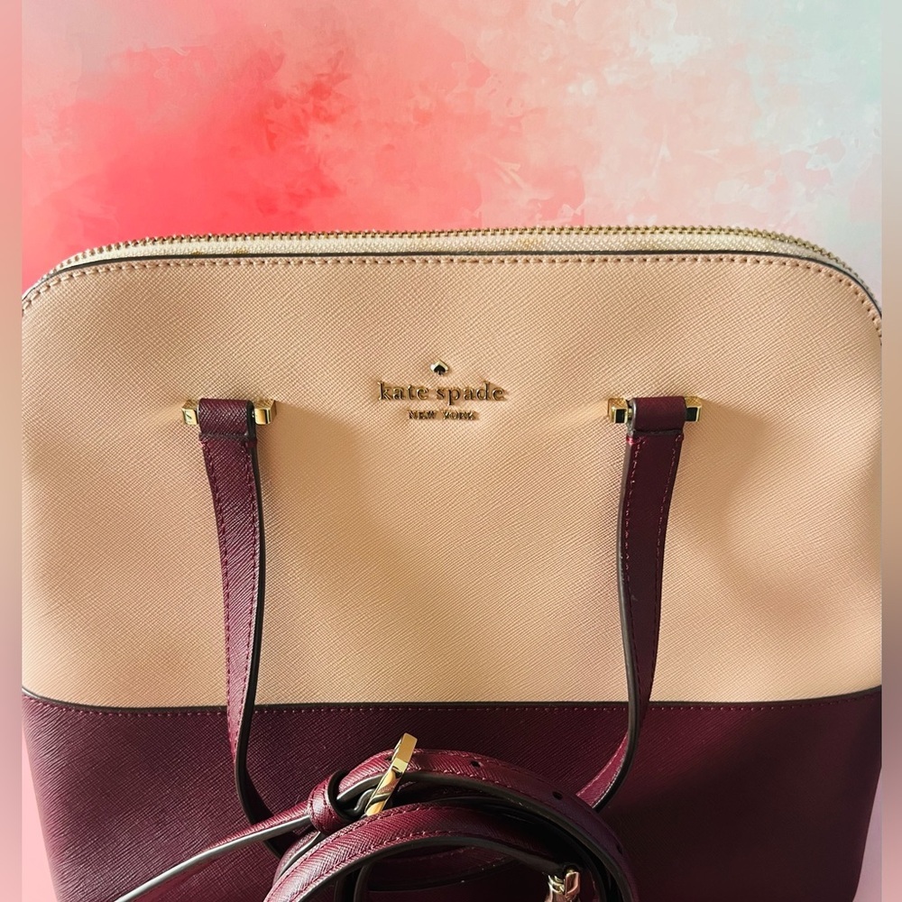 This is a Kate Spade New York Cedar Street Maise satchel in a two-tone